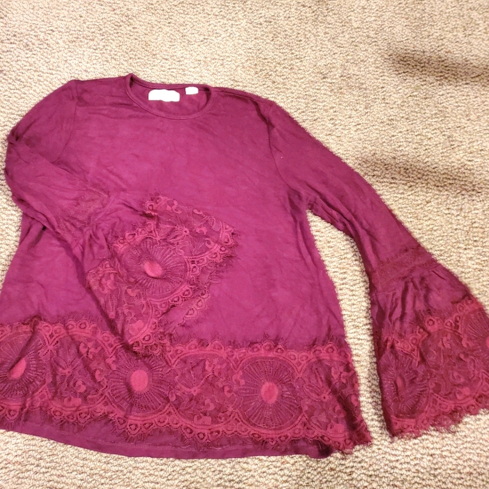 Soft fun maroon top